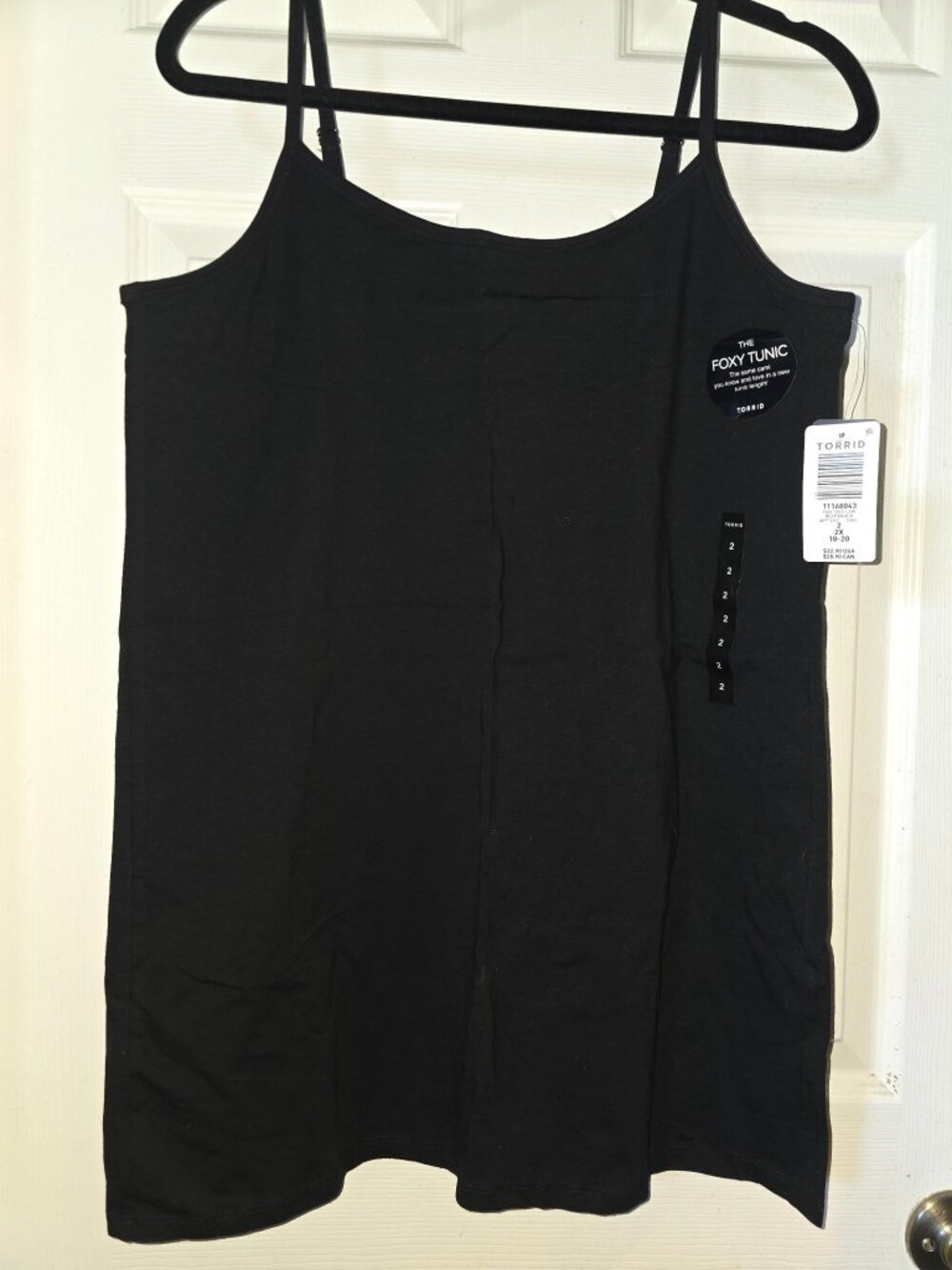 Torrid Foxy Tunic Cami Black 2 NWT